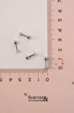 Gümüş Renk Kalp Şekilli Tektaş Çelik Helix Piercing Kıkırdak Lob 8 mm