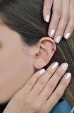 Kırmızı Kalpli Halka Tragus Piercing Kıkırdak Küpesi