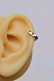 Gümüş Renkli Kalp Piercing Tragus Helix Kıkırdak Küpesi