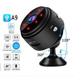 İç Güvenlik Kamerası, Mini WiFi HD 1080p Kamera Kızılötesi Gece Görüş Yakalı, Hareket Sensörü