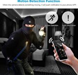 QASUL HD 1080P WiFi Robot Güvenlik IP Kamera Gece Görüşü Hareket Algılama TF Kart Yuvası ile İki Yönlü Sesli Telefon Uygulama Kontrolü