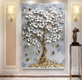 Gold Ağaç Kanvas Tablo