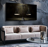 Adalet Terazisi Panoramik Kanvas Tablo