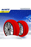 MATTE Active Series Oto Araba Lastik Anti Patinaj Kar Çorabı Kırmızı SMALL
