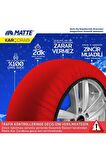 Matte Active Series Oto Araba Lastik Anti Patinaj Kar Çorabı Kırmızı Xxl