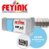 Feyink® Hp Latex 831C Light Magenta (LM) Orijinal Mürekkep Dolumlu Feyink Kartuş 775ml 315/330/335/360/365							