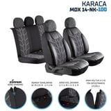 Mini Cooper SD Keten Oto Koltuk Kılıfı Ön Arka Takım Karma Serisi Siyah SCR