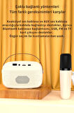 Taşınabilir Bluetooth Hoparlör Kablosuz Karaoke Müzik Eğlence Bluetooth Hoparlör Mikrafonlu