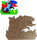 🌈 Eğlenceli Gelişim Seti: 13 Parça Kirpi Puzzle ve Akrilik Boya - Çocuklar İçin Eğitim ve Eğlence Bir Arada! 🚀