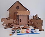 🏡 Ahşap Harikası: Çiftlik Evi 3D Maket Yapboz - Çocukların Hayal Dünyasını Renklendirin! 🚀