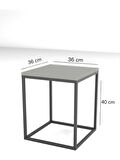 4+1 Siyah Statik Boya 18mm Atlantik Çam Sunta Orta Sehpa