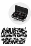 Bluetooth Kulaklık Dijital Şarj Göstergeli Powerbankli Bass Özellikli Kablosuz Kulakiçi 5.1 Mikrofon