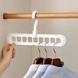 Porsima org-250 6 Adet Çok Fonksiyonlu Dolap Içi Düzenleyici Organizer Sihirli Askı Tişört Gömlek Elbise Askısı