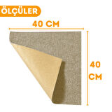 Beylini Kendinden Yapışkanlı Halıfleks Keçe Kaymaz Ev Tekne Ofis Yat Denizlicik Marina Kolay Uygulanabilir Yapışkanlı Karo Halı Devetüyü 40X40 cm