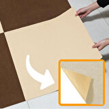 Beylini Kendinden Yapışkanlı Halıfleks Keçe Kaymaz Ev Tekne Ofis Yat Denizlicik Marina Kolay Uygulanabilir Yapışkanlı Karo Halı Krem 40X40 cm