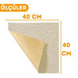 Beylini Kendinden Yapışkanlı Halıfleks Keçe Kaymaz Ev Tekne Ofis Yat Denizlicik Marina Kolay Uygulanabilir Yapışkanlı Karo Halı Krem 40X40 cm