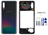 Samsung Galaxy A70  - SM-A705F FULL Kasa Arka Kapak Takım SİYAH - TAMİR SETİ