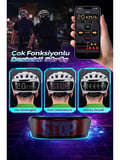 Akıllı LED Kask Ekranı Uygulama Kontrollü, Şarjlı, Tüm Kasklara Uyumlu Trafikte Görünürlük Sağlayan