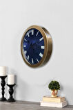36 Cm Eskitme Metal New Blue Duvar Saati