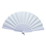 pilelistore Plastik Düz Kumaş Yelpaze 12 li Beyaz