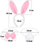pilelistore Tavşan Kostüm Seti Taç Papyon Kuyruk Pembe Renk