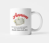  Anne , Seni Sevme Sebebim | Anneler Günü Hediyesi Çift Taraflı Porselen Kupa Bardak