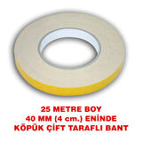 Çift Taraflı İçi Köpük Bant 25 metre uzunlukta (40 mm-4 cm) eninde