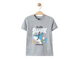 Alme Mini Diver Shark Baskılı Gri Erkek Çocuk Tshirt-12 Aylık