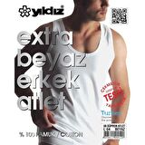 3'Lü Yıldız Erkek Süprem Atlet 00 %100 Pamuklu Ekstra Beyaz