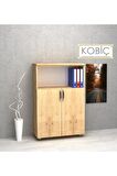 KOBİÇ Dosya Dolabı Yarım Kapak 80x35x115 Cm (MEŞE)