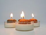 MİSSİ BALKABAĞI KABARTMALI 4 ADET MAXI TEALIGHT MUM SETİ 