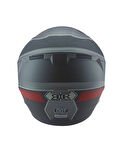 CLK831  ÇENE AÇILIR KASK GRİ-KIRMIZI LARGE  RXR