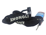 ZL-004 Zhongli Zincir Kilit U Tip Çelik (Kesilmez) 10*1500  IŞIKLI ANAHTAR