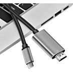 Type-C to HDMİ 4K Destekli HDTV Projektör 2 Metre  30 Hz Çevirici Görüntü Kablosu