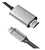 Type-C to HDMİ 4K Destekli HDTV Projektör 2 Metre  30 Hz Çevirici Görüntü Kablosu
