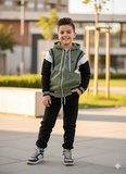 PRETTY 3İp Şardonlu Erkek Çocuk Kapşonlu Sweatli Eşofman Takımı 9-12 Yaş 4201