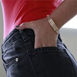 Dorikalı Altın Kaburgalı Kelepçe 3 Renk 14 Ayar