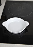 1 Adet Porselen 14 cm Sahan Fırın Tatlı Kabı Mini Tatlı Kalıbı Yumurta Sahanlığı