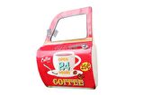 Dekoratif Coffee Temalı Kırmızı Araba Kapısı Ayna Hediyelik