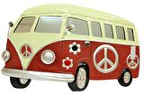Minibüs Pano Kırmızı Vintage Dekoratif Ev Ofis Hediyelik