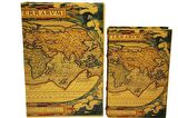 Kutu Kitap Harita 2'li Set Dekoratif Hediyelik