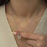 925 Ayar Gümüş Kalp Kadın Gümüş Kolye