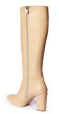 Feles Diz Altı Deri Topuklu Kadın Çizme