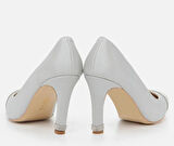 Feles Sten Taş Detaylı Kadın Topuklu Ayakkabı Stiletto