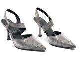 Feles Çapraz Detaylı Arkası Açık Stiletto Kadın Topuklu Ayakkabı