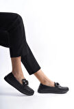 Feles Delikli Loafer Kadın Babet