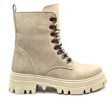 Mehtap Kauçuk Taban Kopçalı Postal Kadın Bot