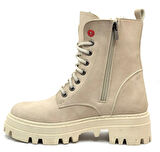 Mehtap Süs Fermuar Detaylı Kaymaz Taban Kadın Postal Bot