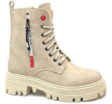 Mehtap Süs Fermuar Detaylı Kaymaz Taban Kadın Postal Bot