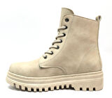 Mehtap Çift Fermuar Detaylı Kaymaz Taban Kadın Kısa Postal Bot